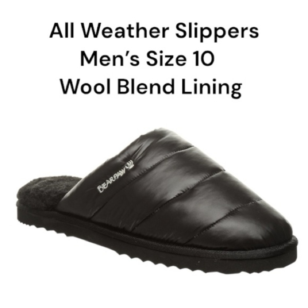 BearPaw Mens Incline Slippers “Never Wet” Puffer Slipper Size 10 - Picture 2 of 8